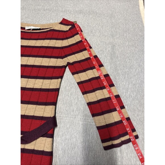 Trina Turk Midi Sweater Dress Womens Large‎ Marino Wool  Long Stripped Tie - Picture 12 of 12